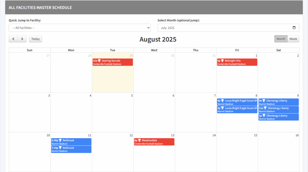 facilities scheduler 2